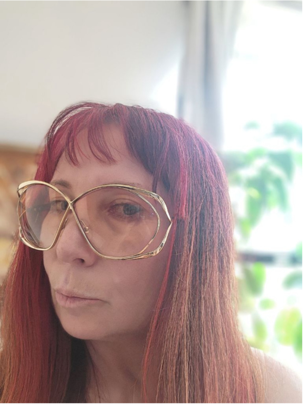 CHRISTIAN DIOR Vintage Gold Oversized Sunglasses Frame Only - Picture 3 of 9